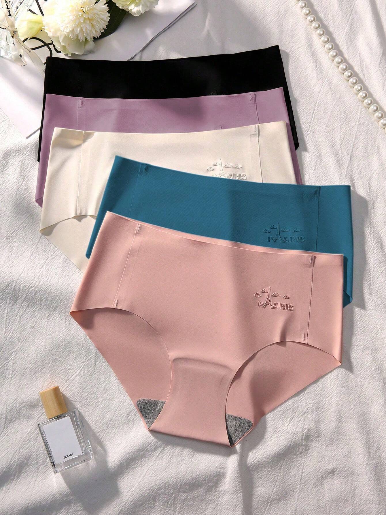 Basics 5pack Letter Graphic Panty