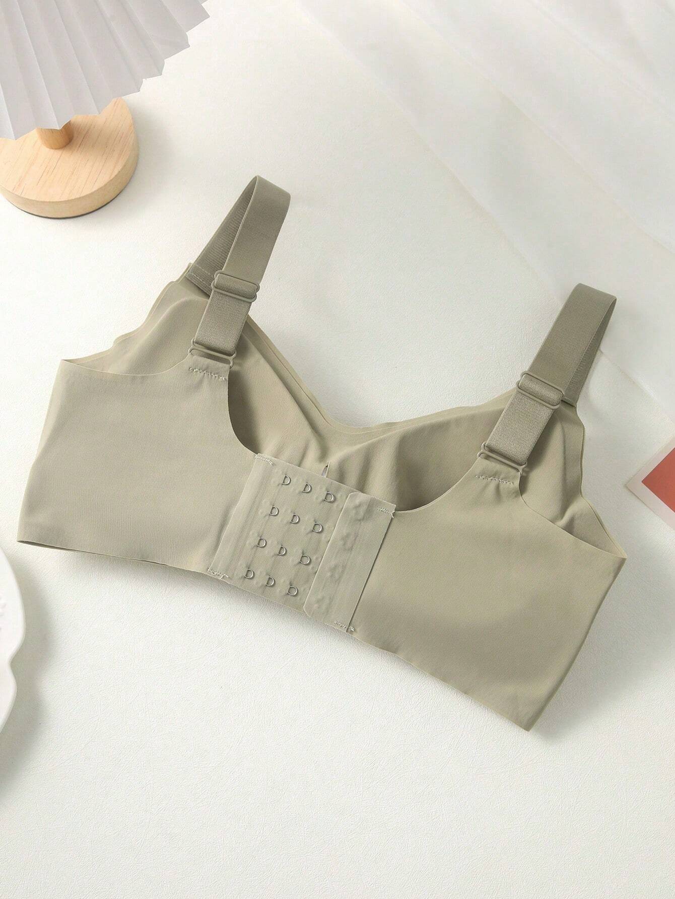 Seamless Backless Wireless Thin Adjustable Strap Bra