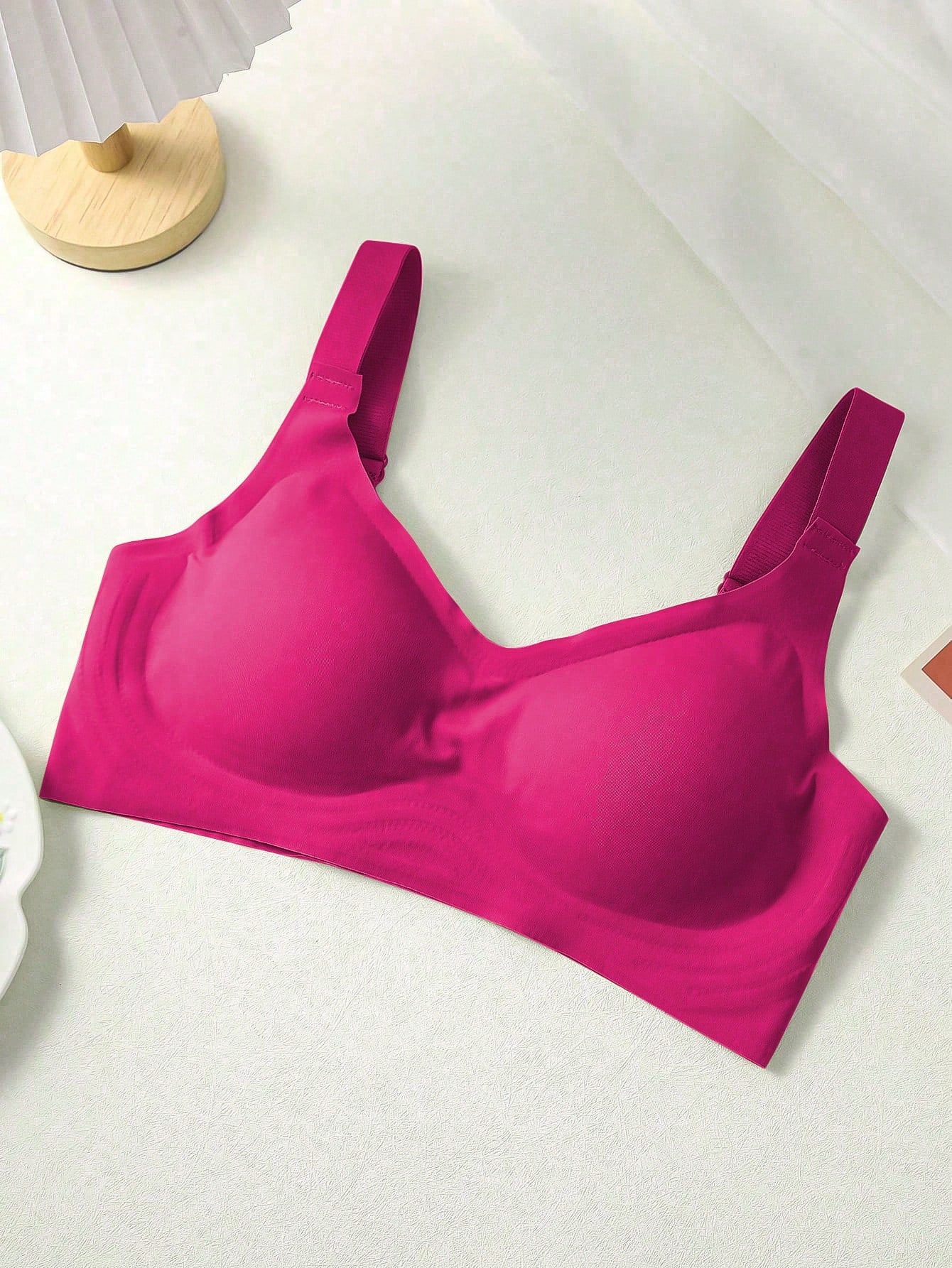 Seamless Backless Wireless Thin Adjustable Strap Bra