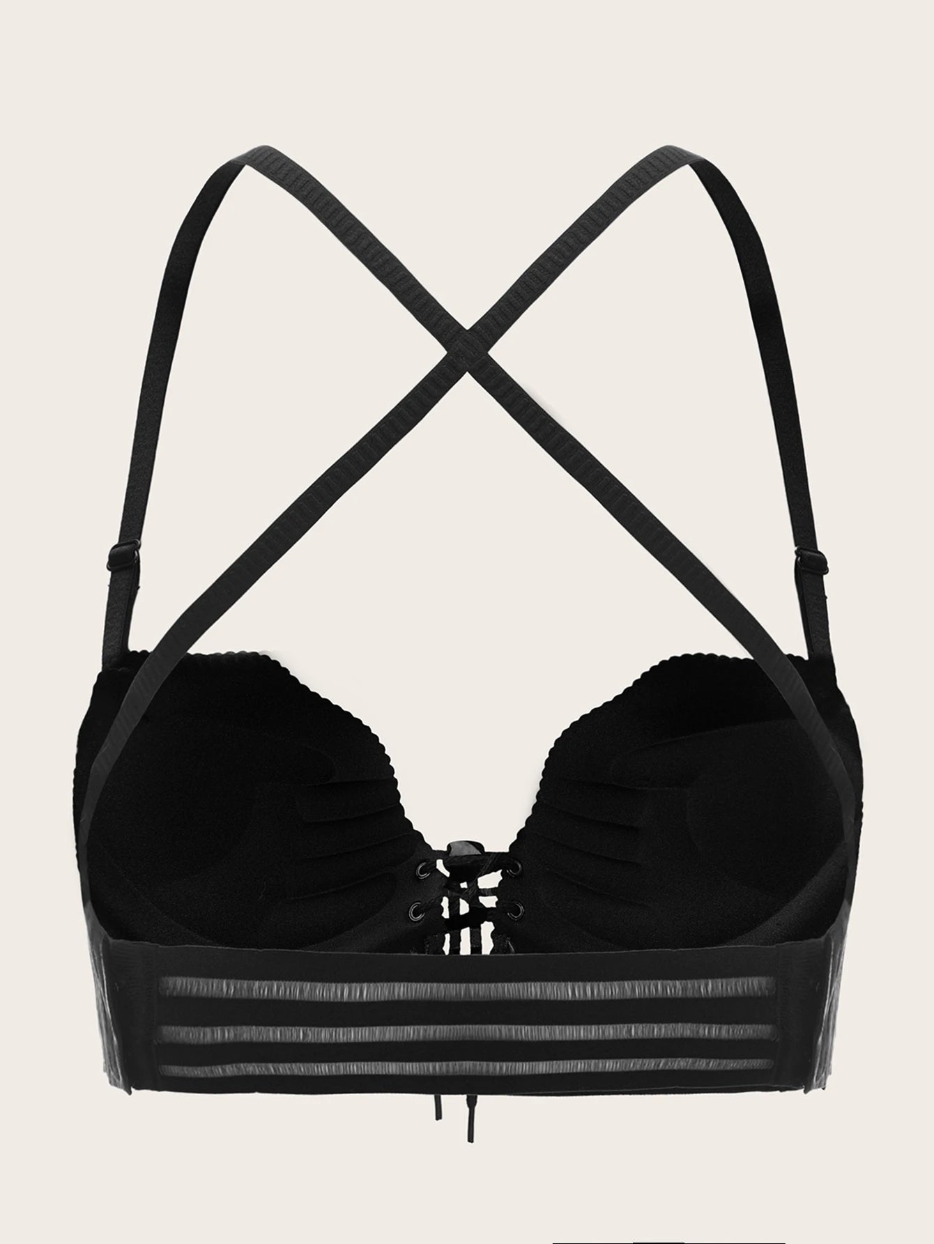 Crisscross Back Lace-up Bralette