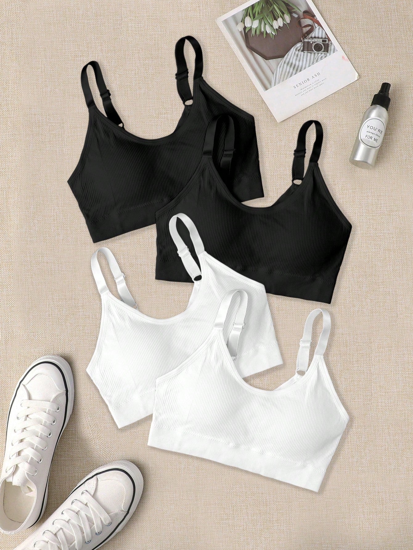 4pcs Seamless Medium Support Sports Bra