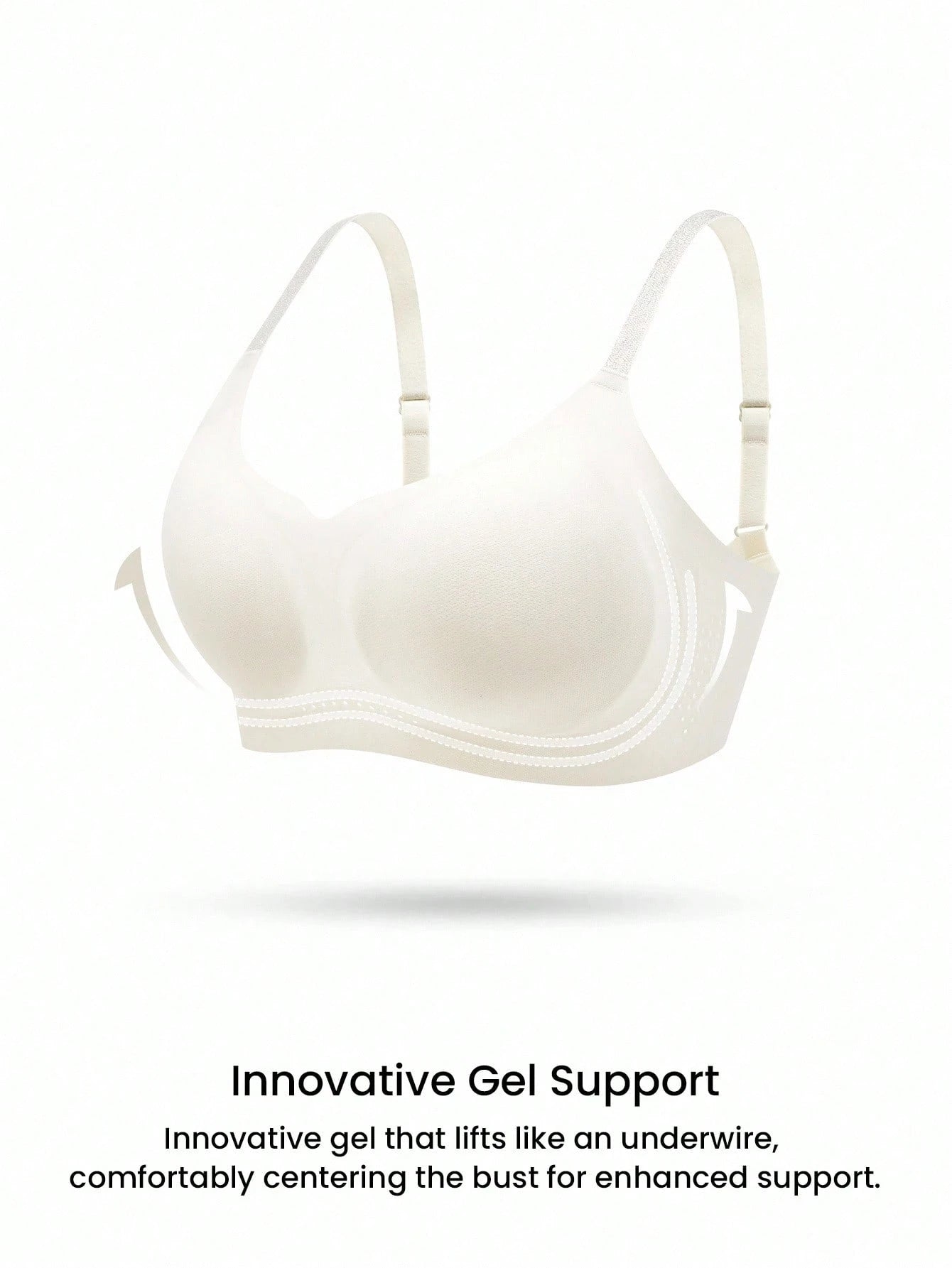 Plunge No Show Underwear Black Airy Sticky Basic SizeFreedom Bra