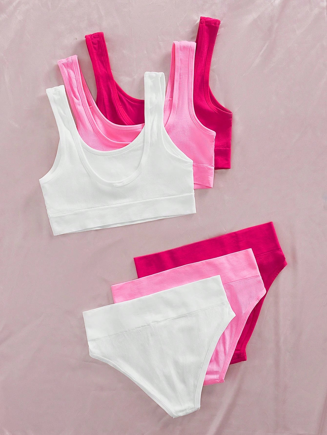 3pcs Seamless Minimalist Everyday Underwear Set