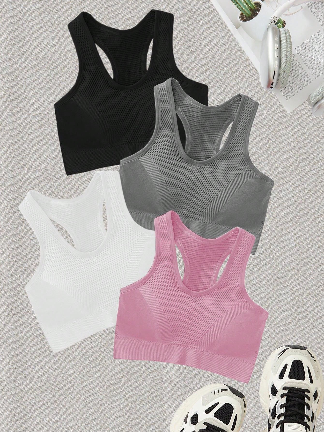 Sport 3pcs Seamless High Stretch Racerback Sports Bra