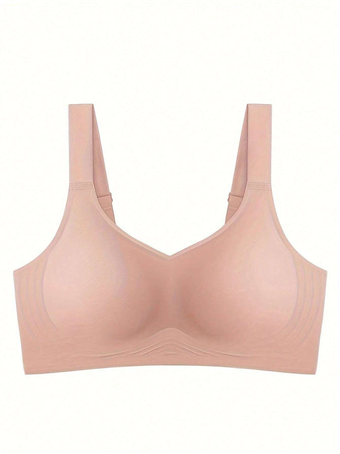 Seamless Backless Wireless Thin Adjustable Strap Bra