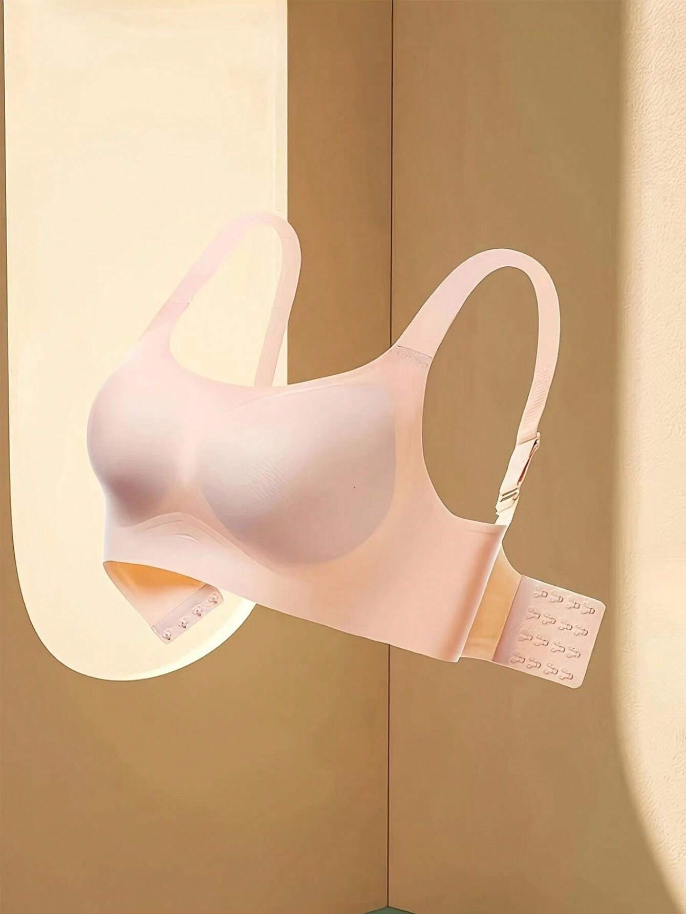 Seamless Backless Wireless Thin Adjustable Strap Bra