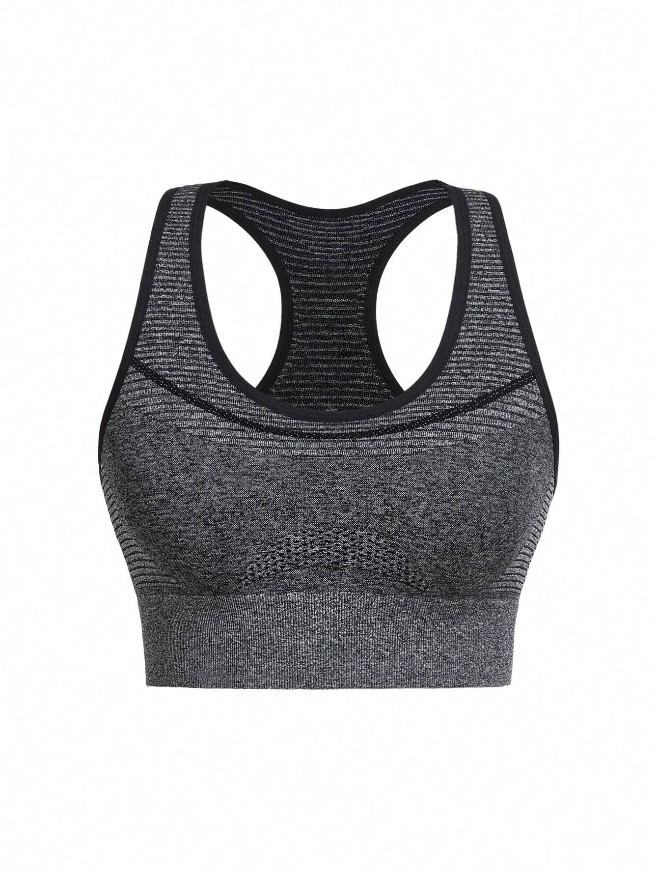 Sport 3pcs Ribbed Knit Sports Top Fitted Shirt Workout Tank Top