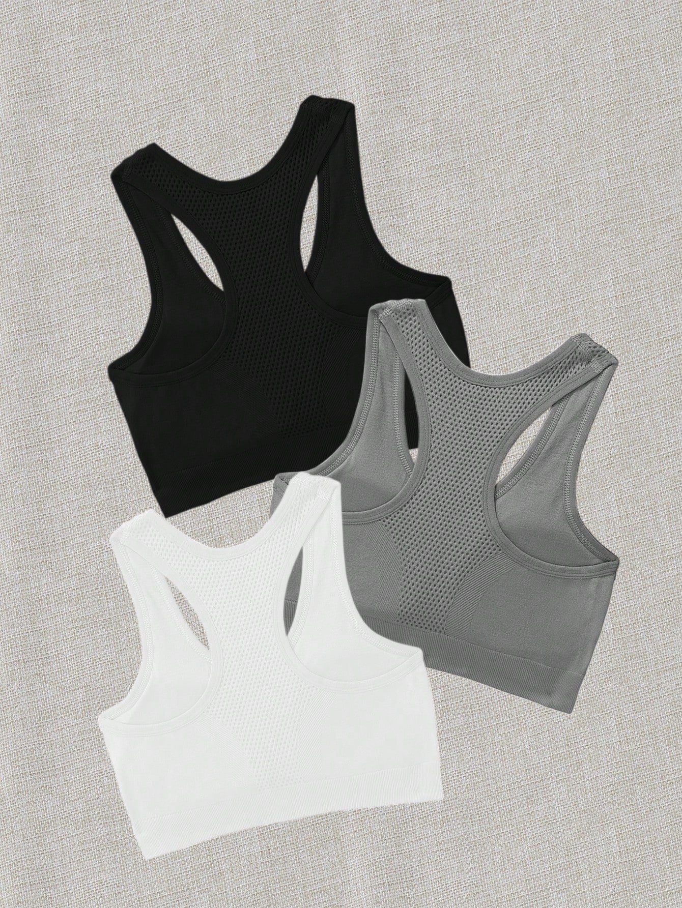 Sport 3pcs Seamless High Stretch Racerback Sports Bra