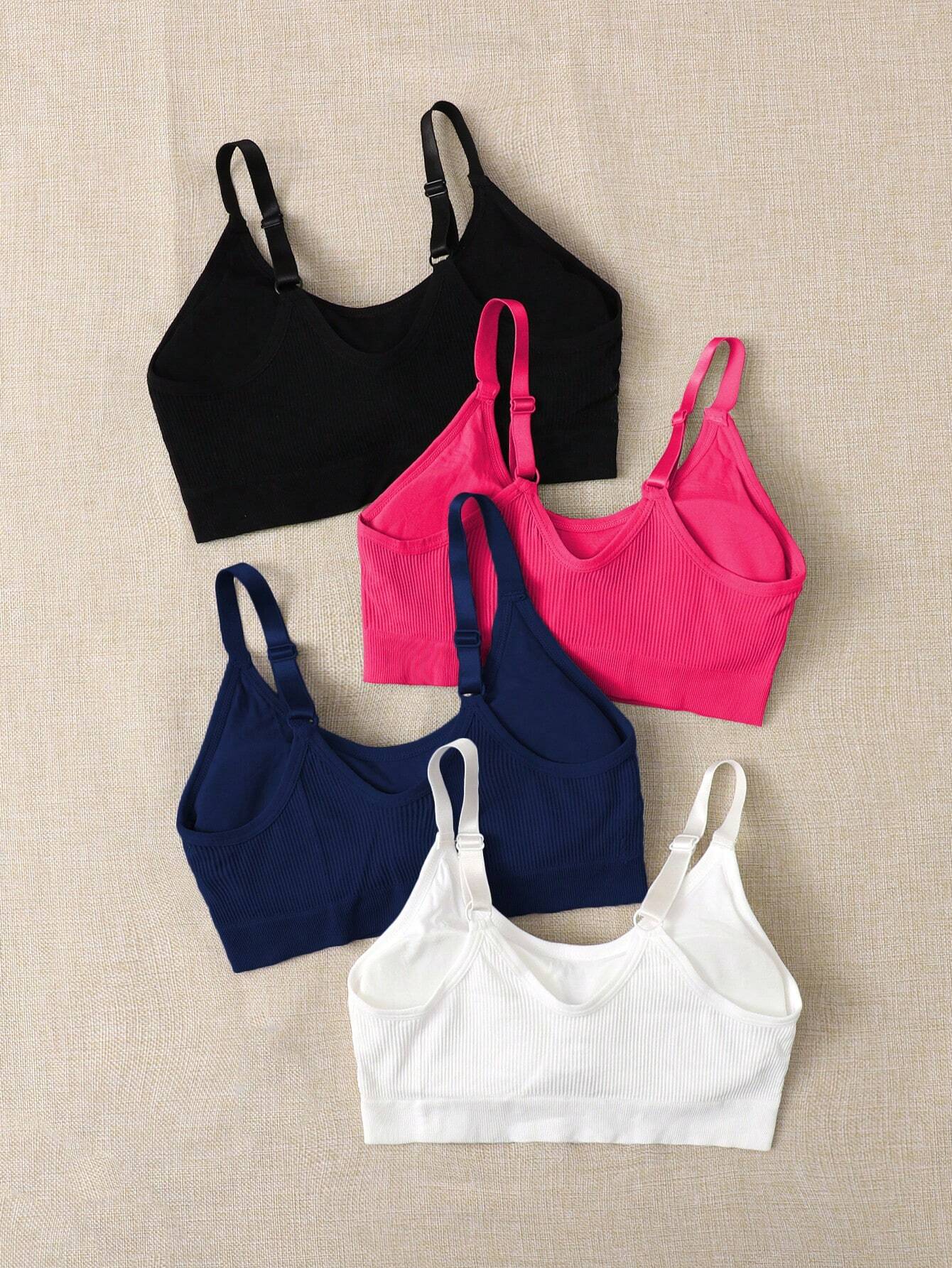 4pcs Seamless Medium Support Sports Bra