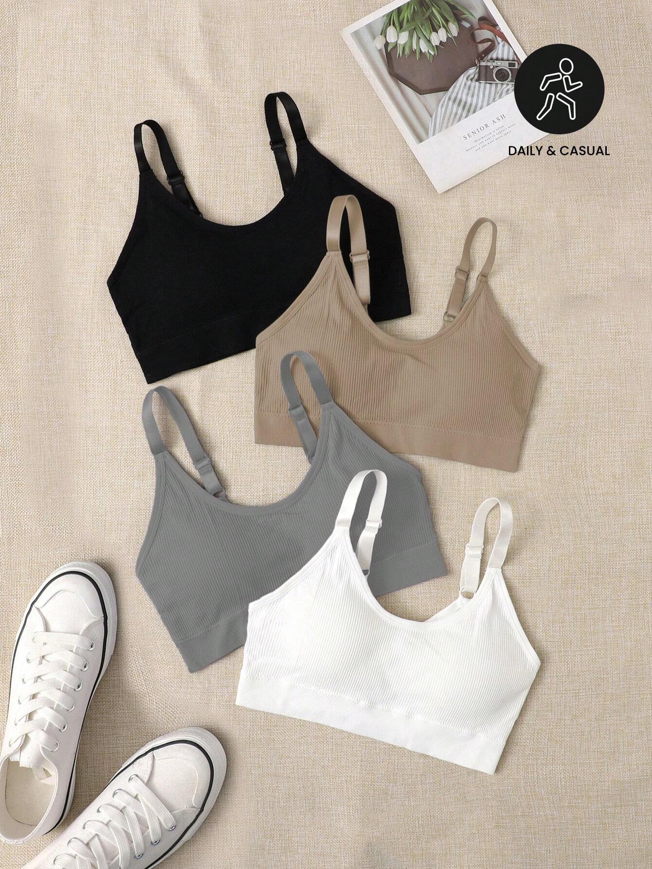 4pcs Seamless Medium Support Sports Bra