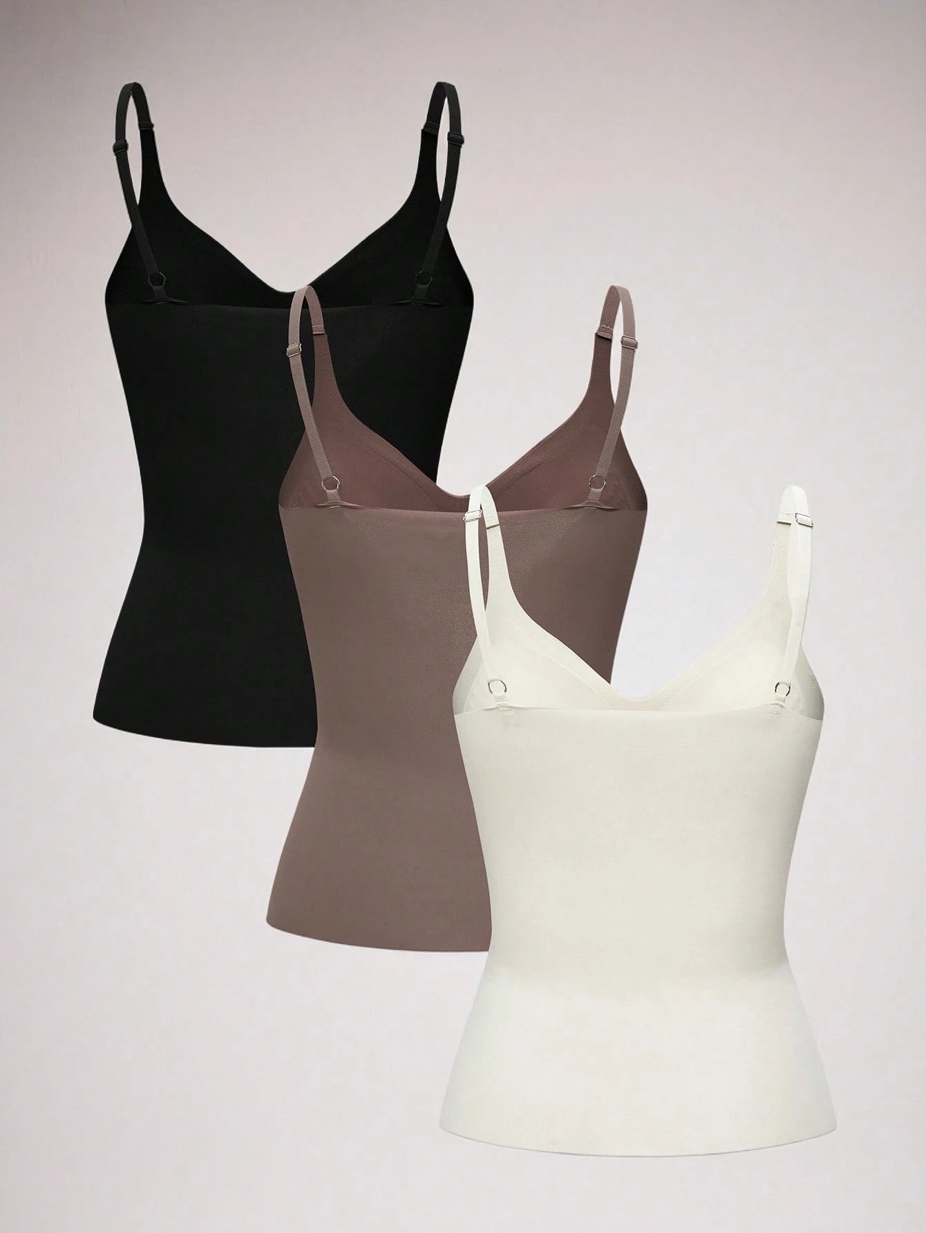 3pcs/Pack Women's Camisole With Removable Padded Bra