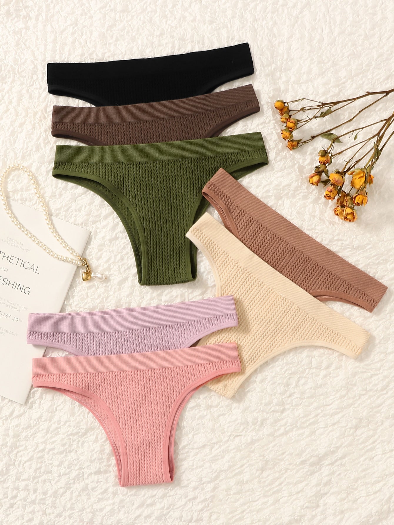 7pack Solid Seamless Panty