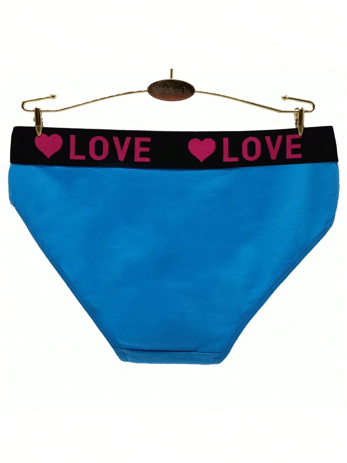 6pcs Fashionable Letter Printed Waistband Ladies Breathable Triangle Underpants