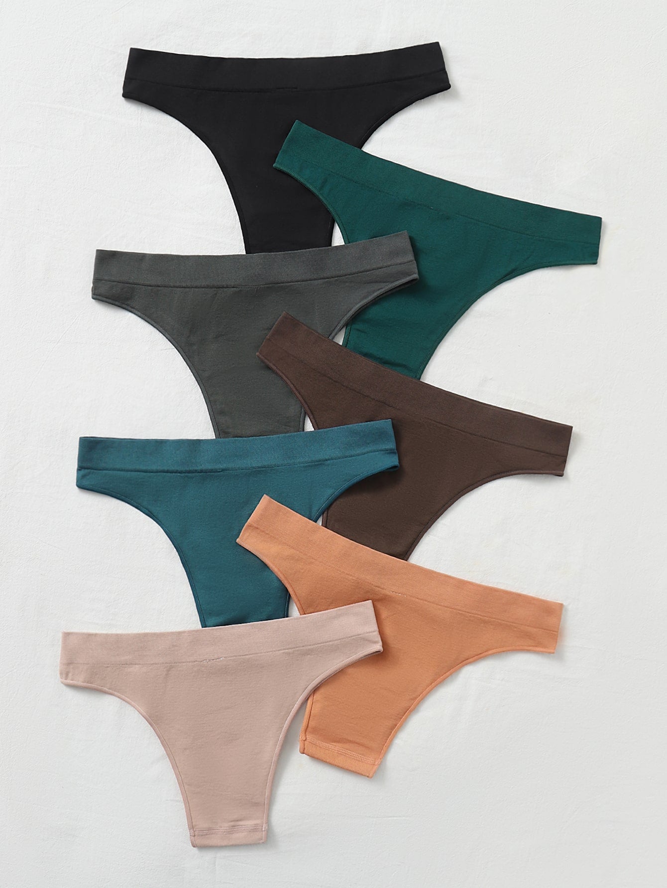 7pack Letter Graphic Simple Panty