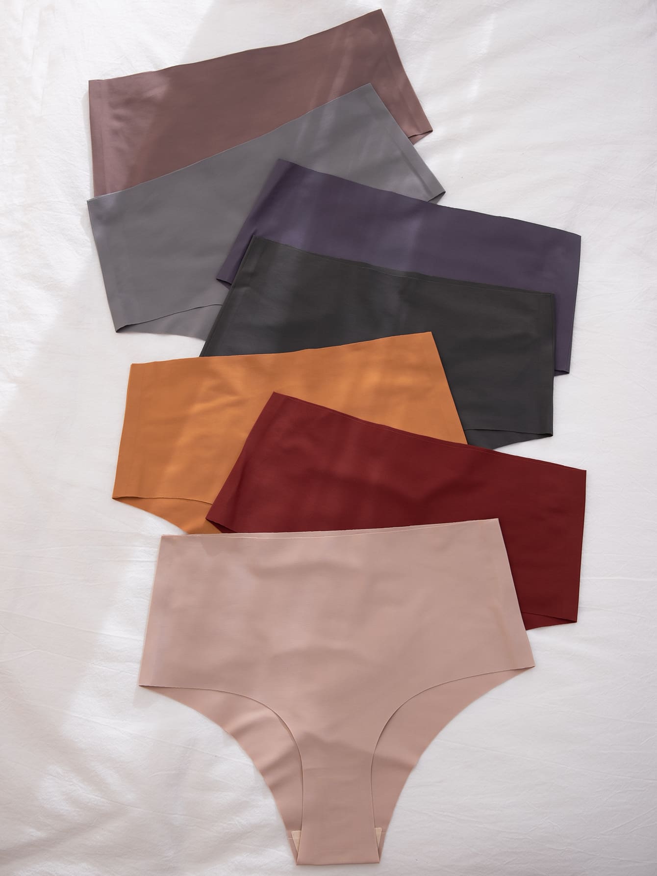 7pack Solid No Show Panty Set