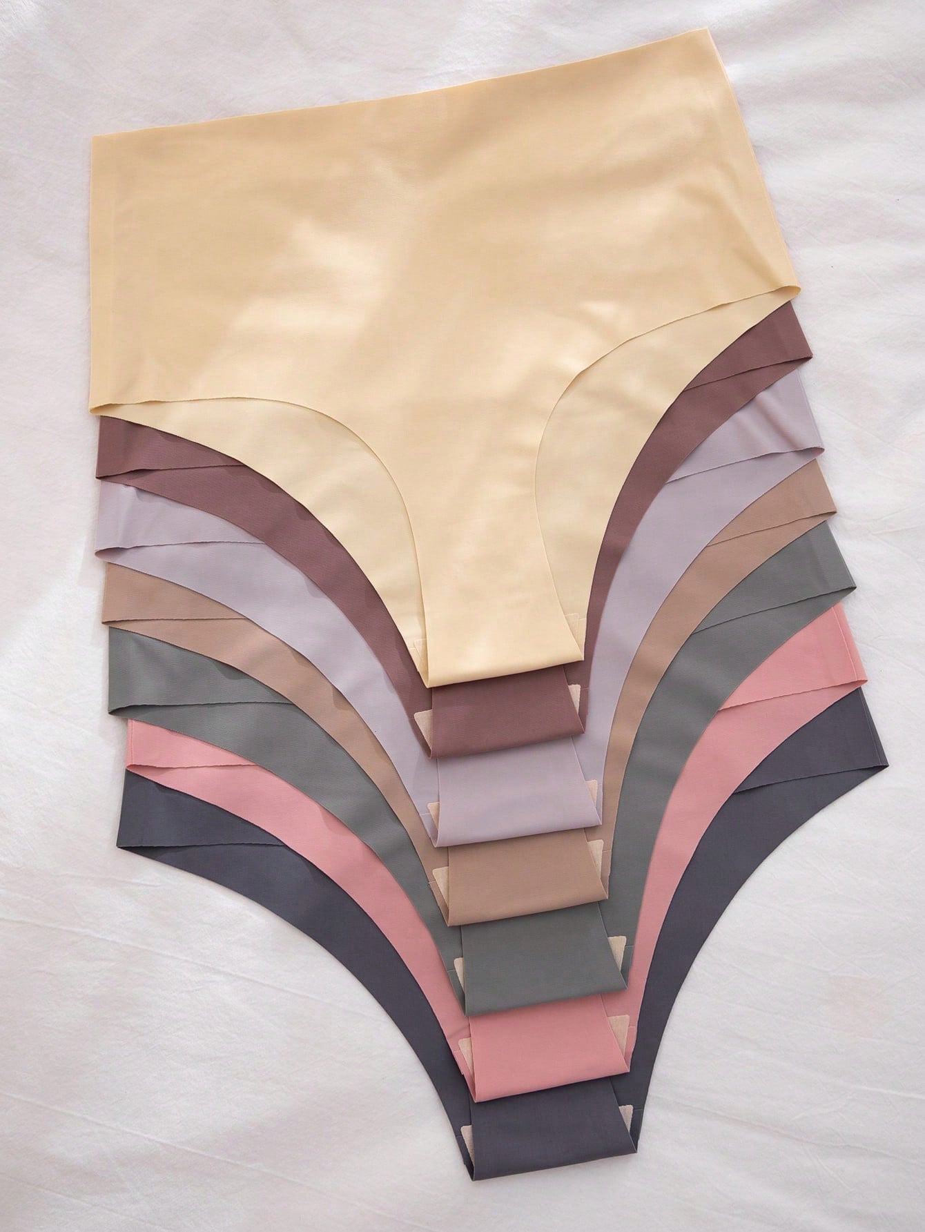 7pack Solid No Show Panty Set