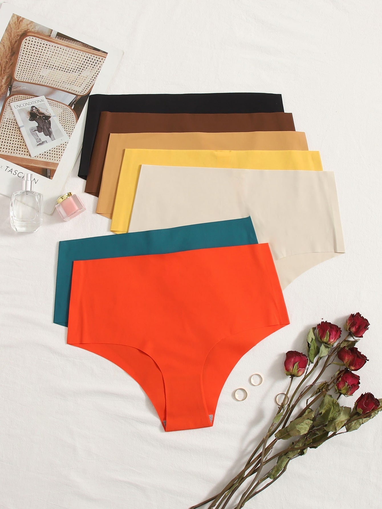 7pack Solid No Show Panty Set XS Multicolor 2