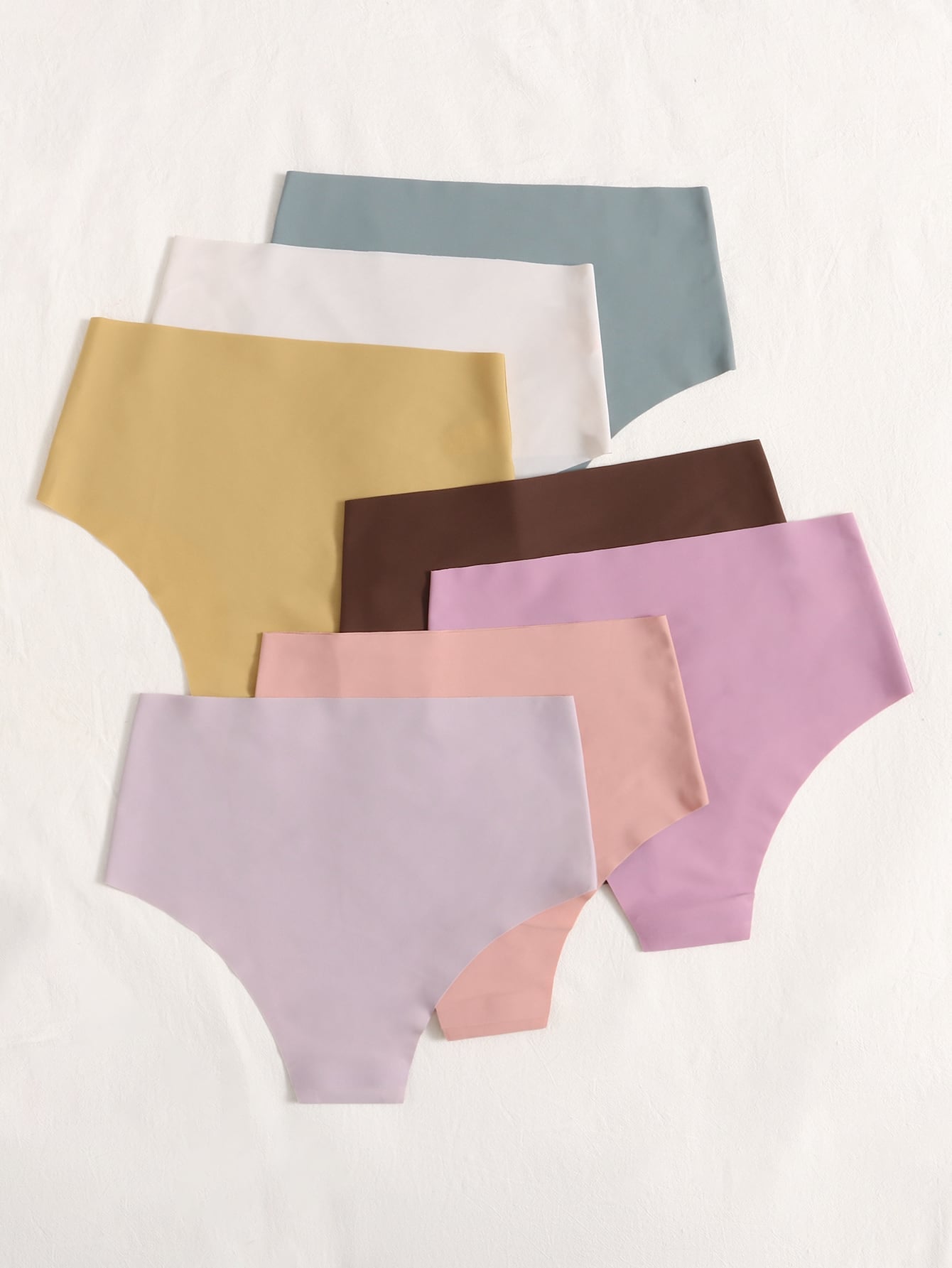 7pack Solid No Show Panty Set
