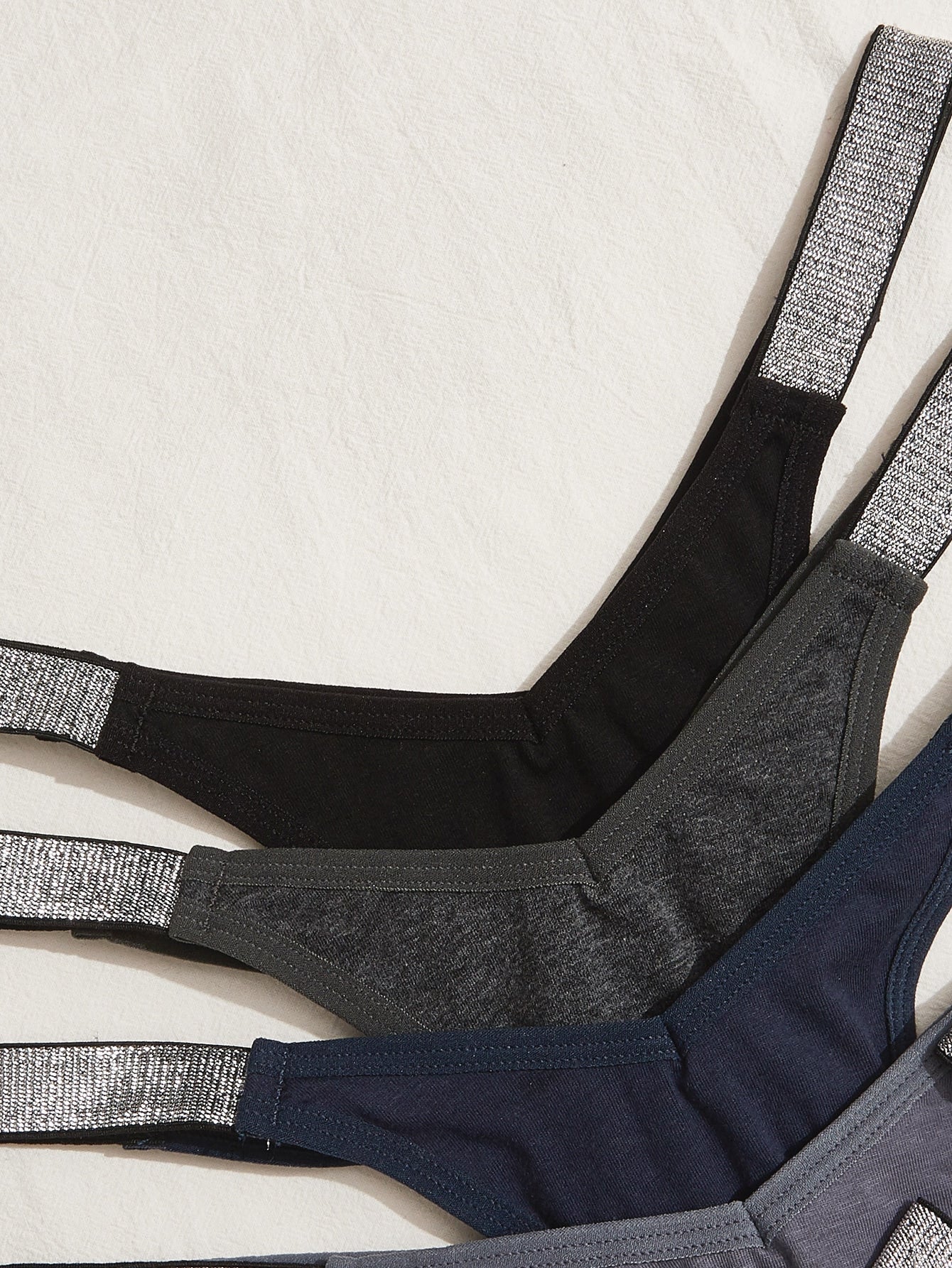 7pack Contrast Tape No Show Panty Set