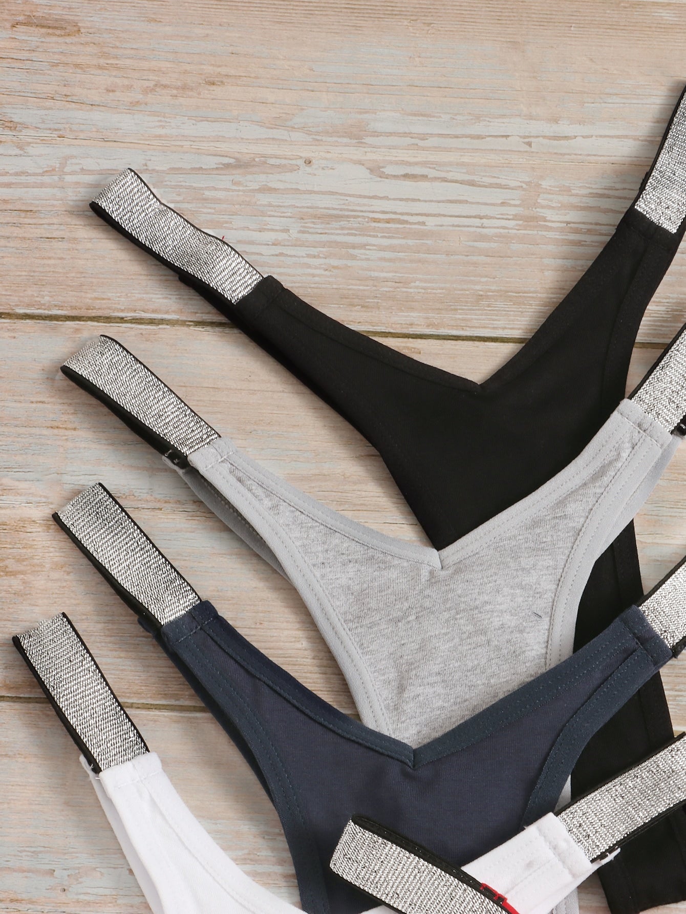 7pack Contrast Tape No Show Panty Set