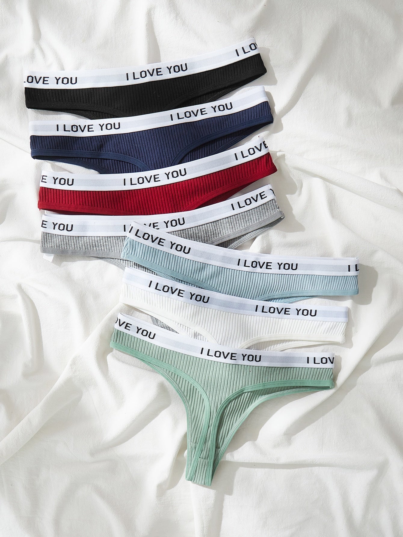7pack Letter Tape Panty
